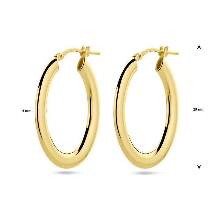 Verguld Zilveren Oorringen – 29x4 mm