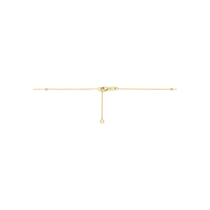 14k Geelgouden collier met bolletjes en staafjes