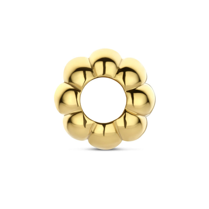 Geelgoud op 925 Zilveren Rondel