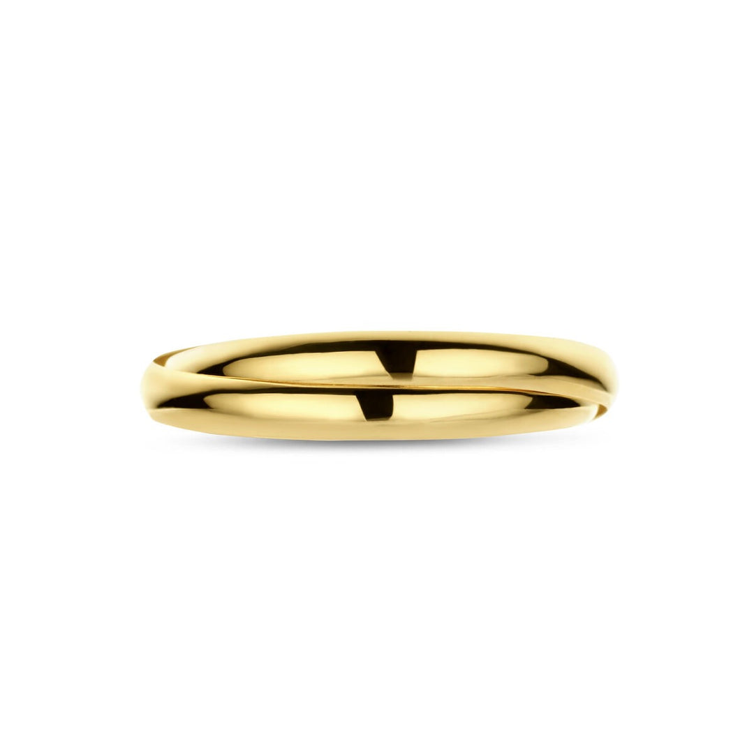 14k Geelgouden dames ring met dubbele band – 2 x 2,3 mm