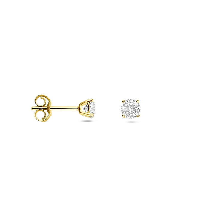 14k geelgouden oorknoppen met 0.50ct lab grown diamant