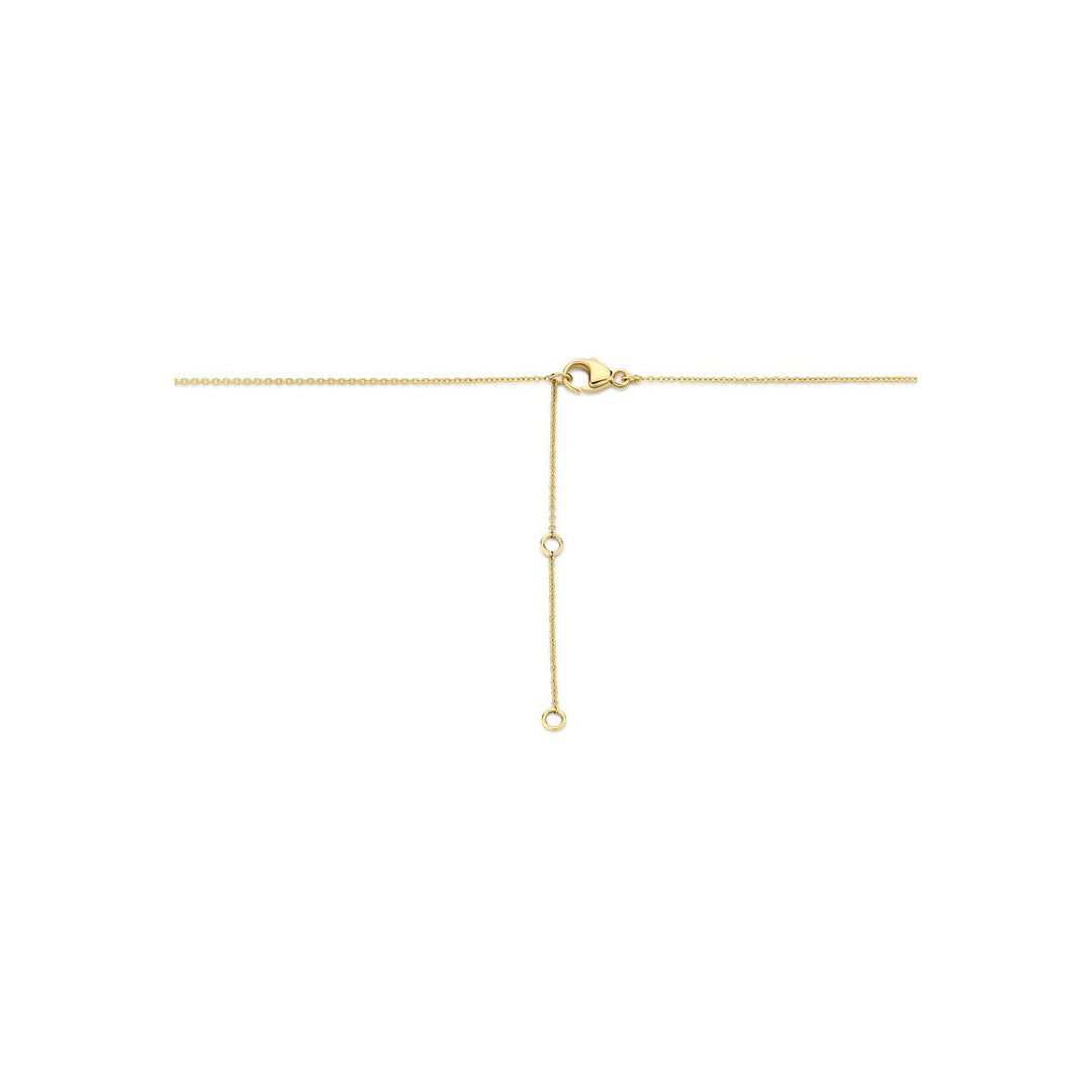 14k Geelgouden collier met diamant 0.15ct