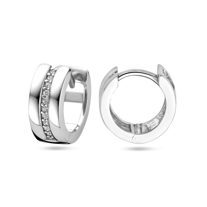 drop earrings zirconia silver rhodium plated