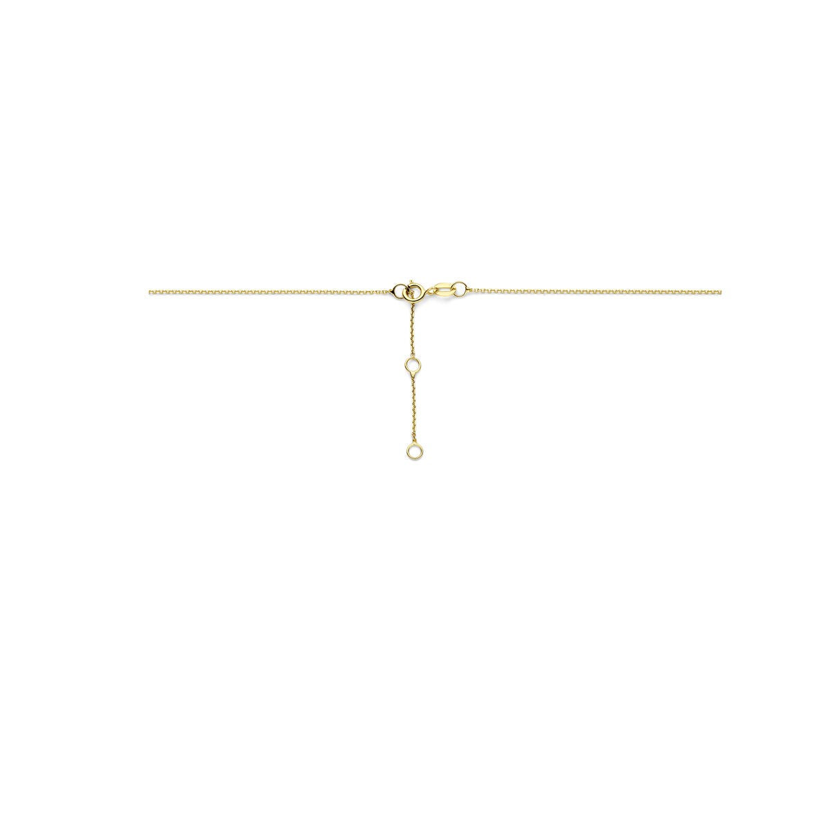 Gouden Collier 14k met Zirkonia – Jasseron Schakel
