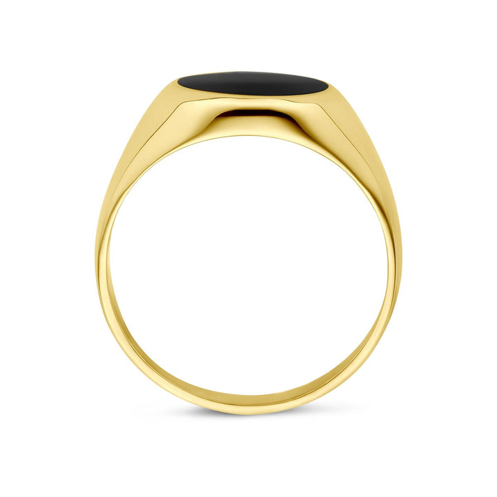 14k Geelgouden Ring met Onyx