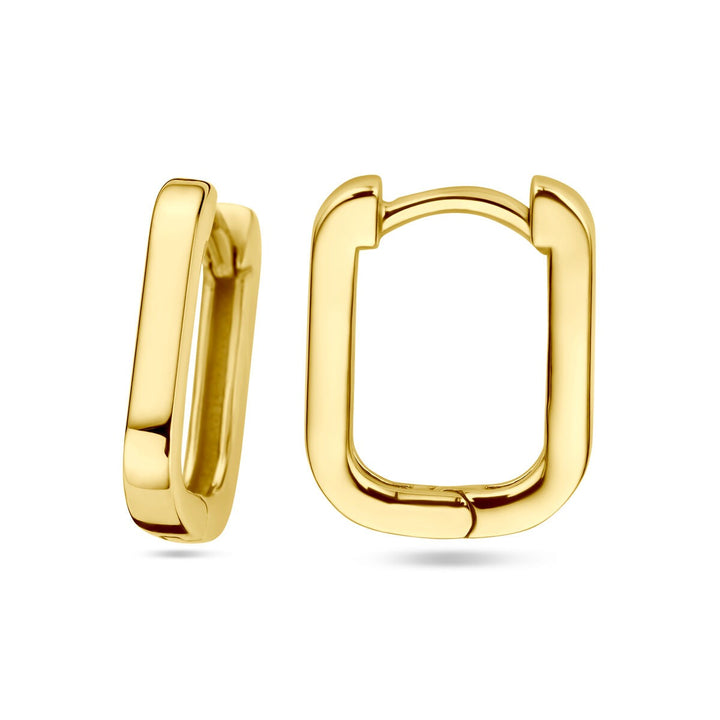 drop earrings paper clip 14K yellow gold