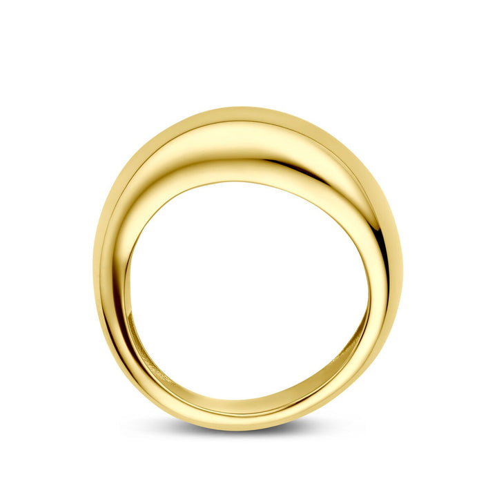 14k Geelgouden damesring – 8 mm breed