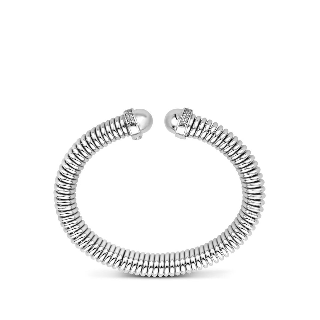 Zilveren dames armband – gerhodineerde spang armband