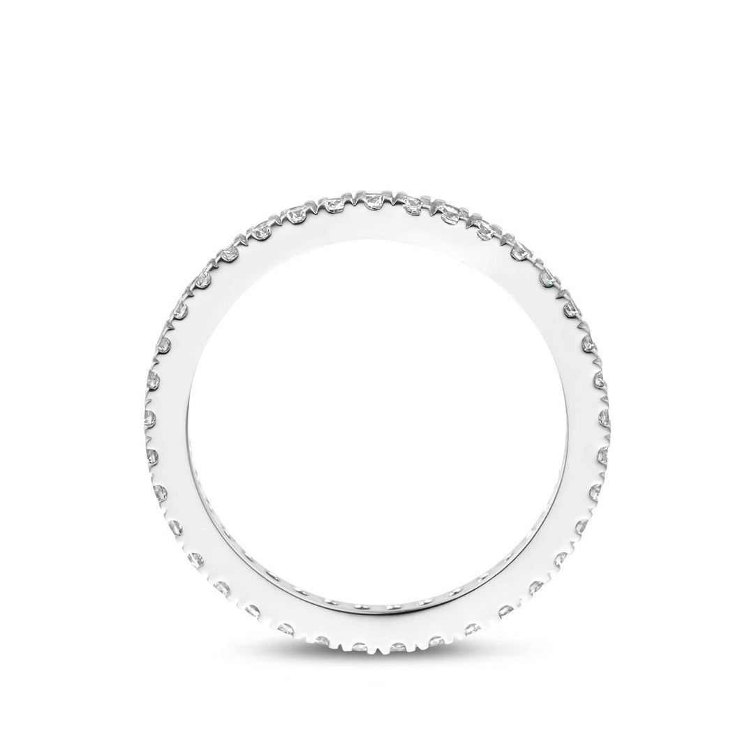 Gerhodineerd 925 zilveren ring met zirkonia