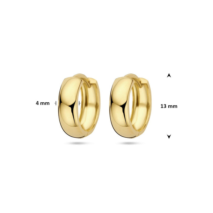 9k Geelgouden klapoorringen 13 mm