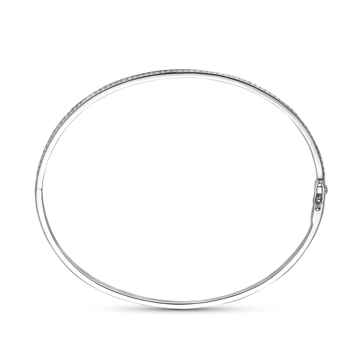 14k Bicolor gouden bangle met diamant