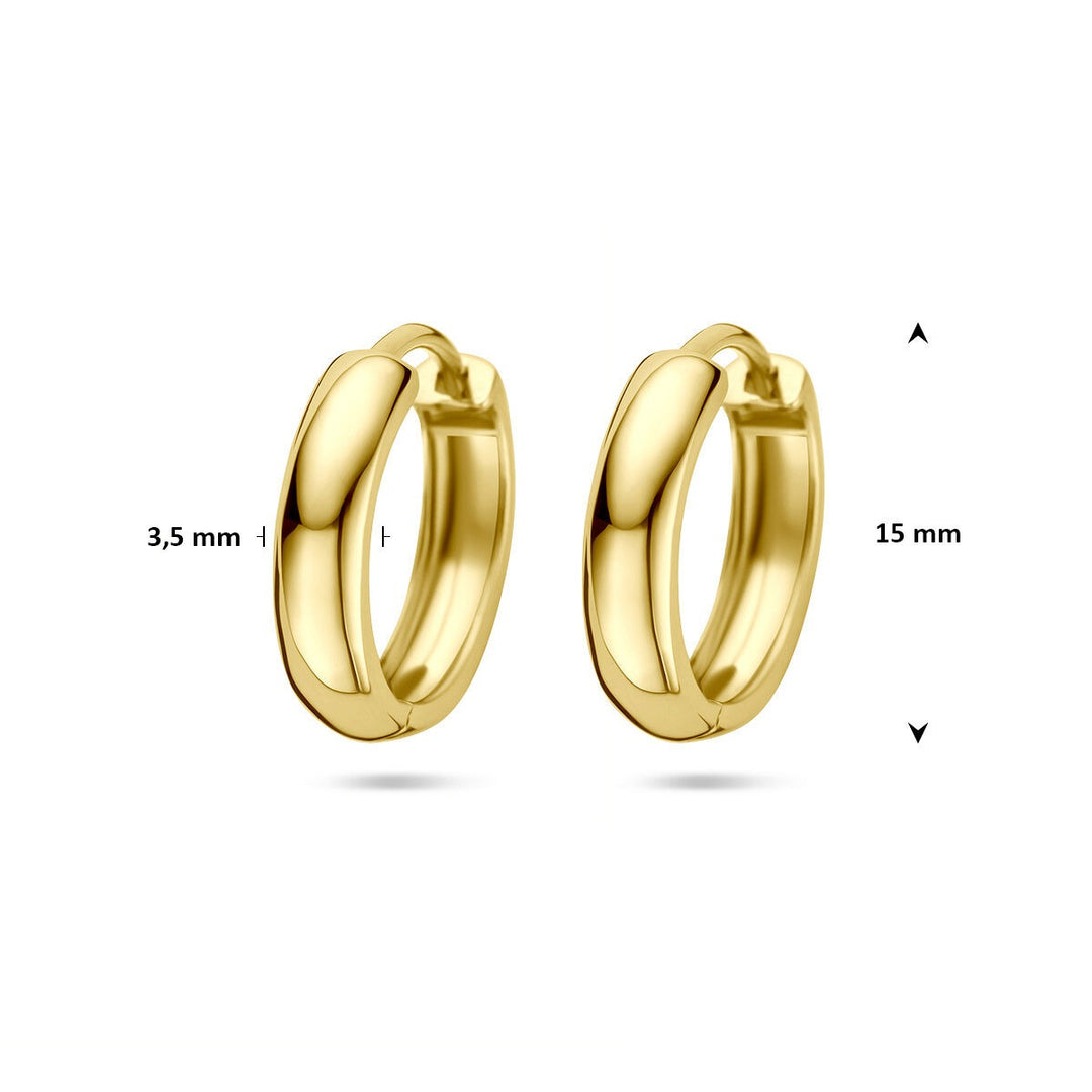 9k Geelgouden klapoorringen 3,5 mm
