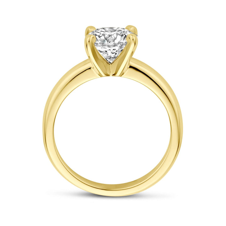 14k geelgouden ring met lab grown diamant 2.00ct