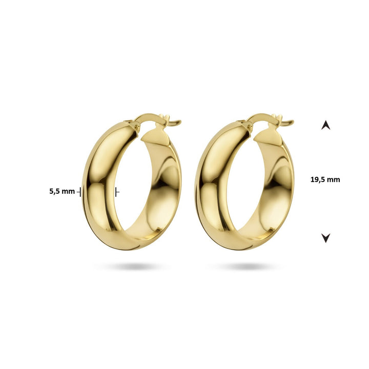 14k gouden oorringen – 19,5 mm