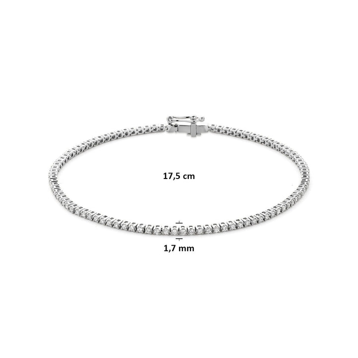 14k Witgouden tennis armband met lab grown diamant