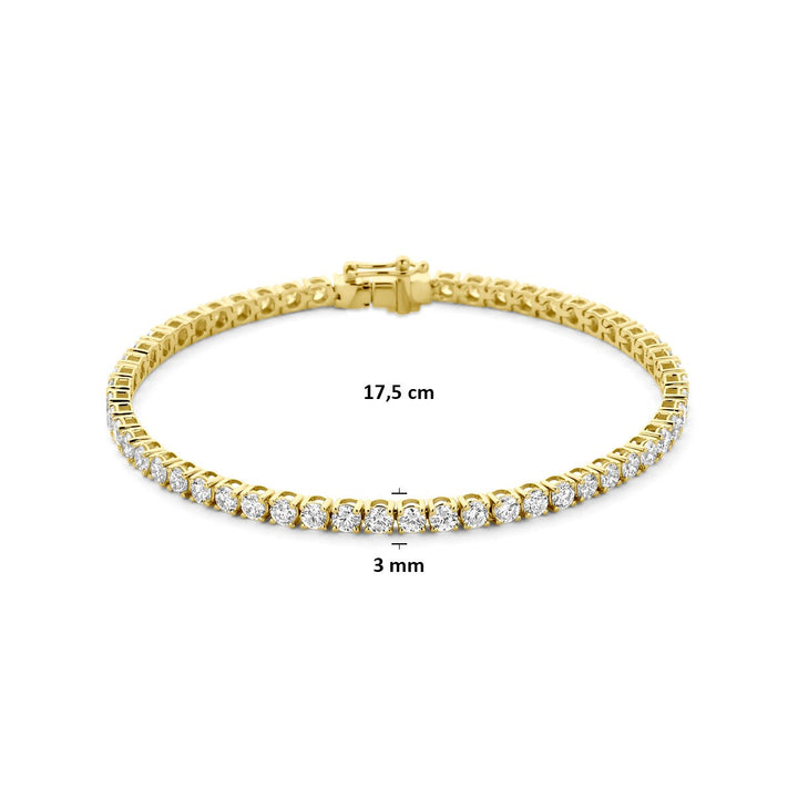 14k Gouden tennis armband met lab grown diamant