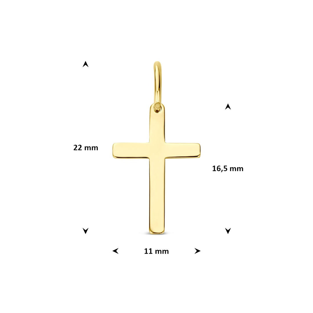 9k geelgouden hanger kruis