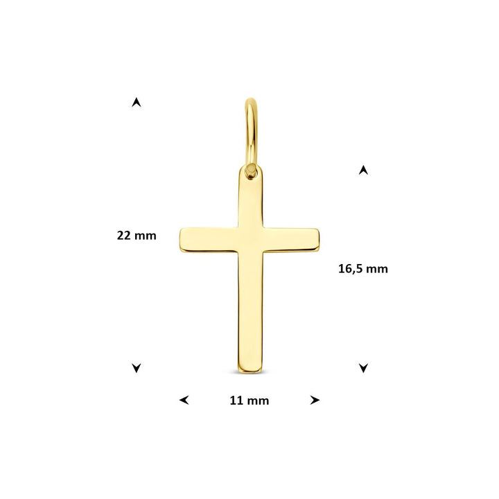 9k geelgouden hanger kruis