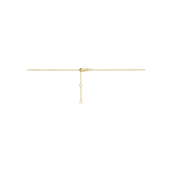 9k Geelgouden collier met balkje hanger