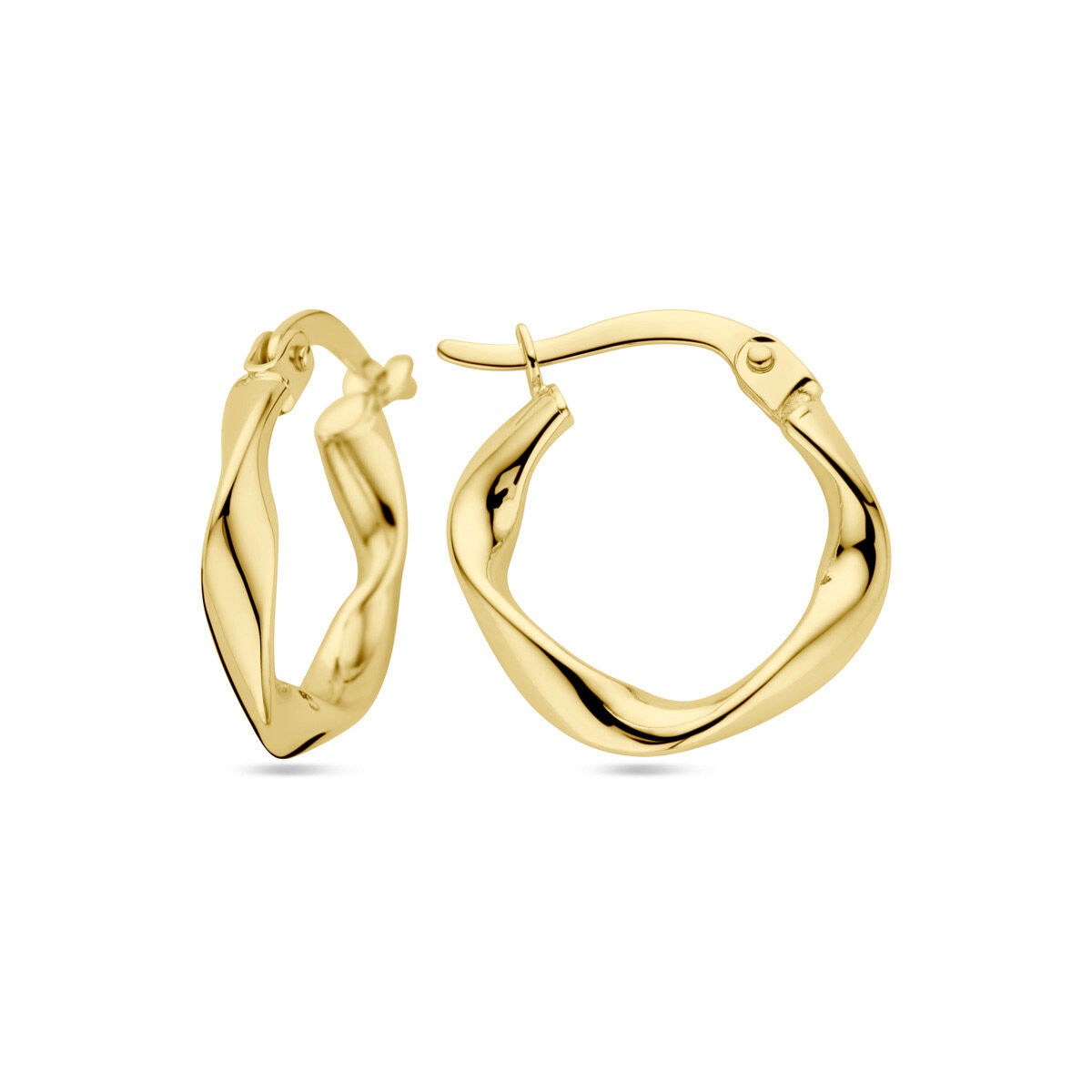 9k Geelgouden Gedraaide Oorringen 2,5 mm Dames