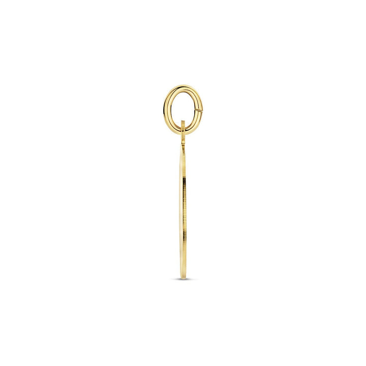 9k geelgouden graveerhanger rond