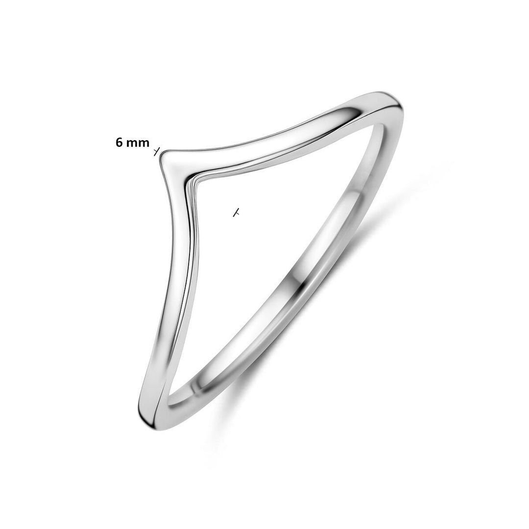 Gerhodineerd 925 zilveren damesring