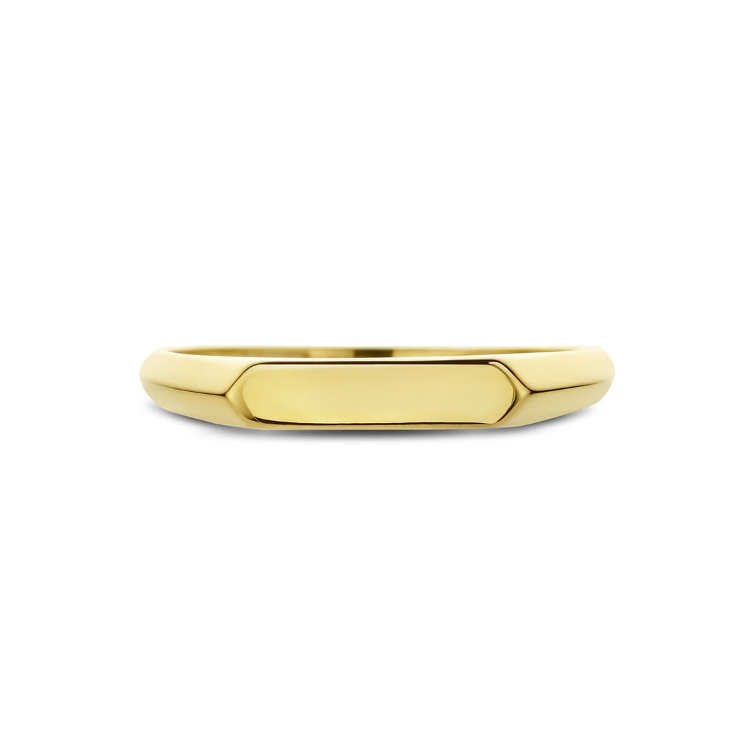 14k Geelgouden dames ring met 7 mm brede band