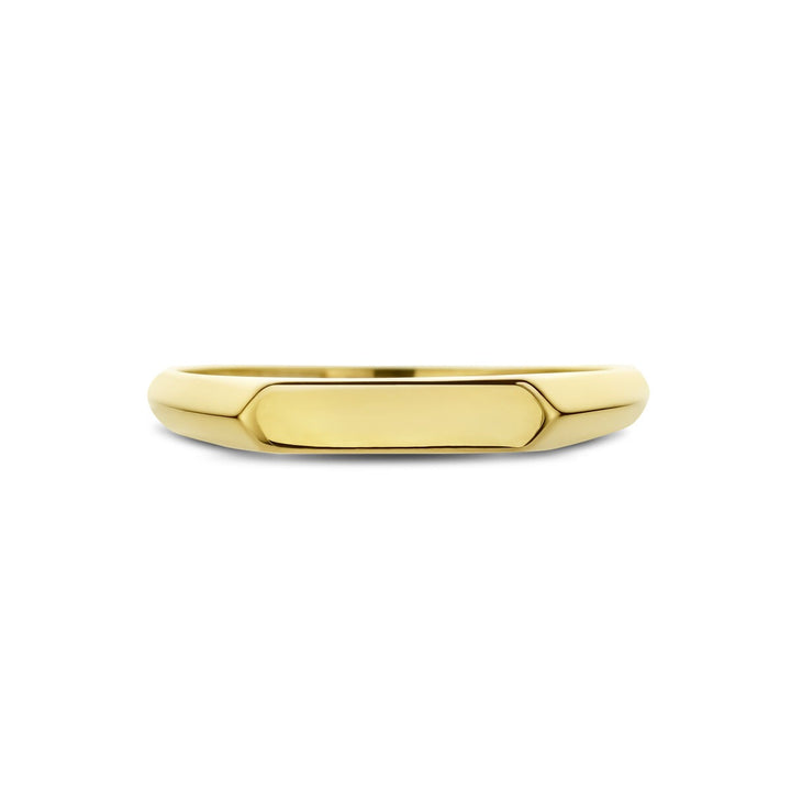 14k Geelgouden dames ring met 7 mm brede band