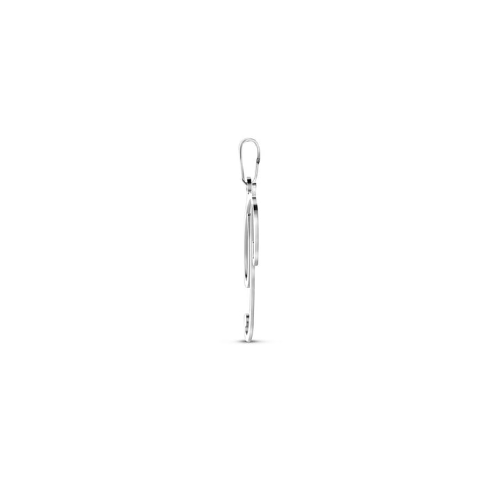 Gerhodineerd zilveren hanger in lettervorm