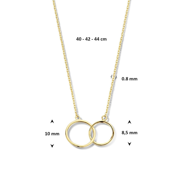 9k collier 40 - 42 - 44 cm 9K geel kleurig