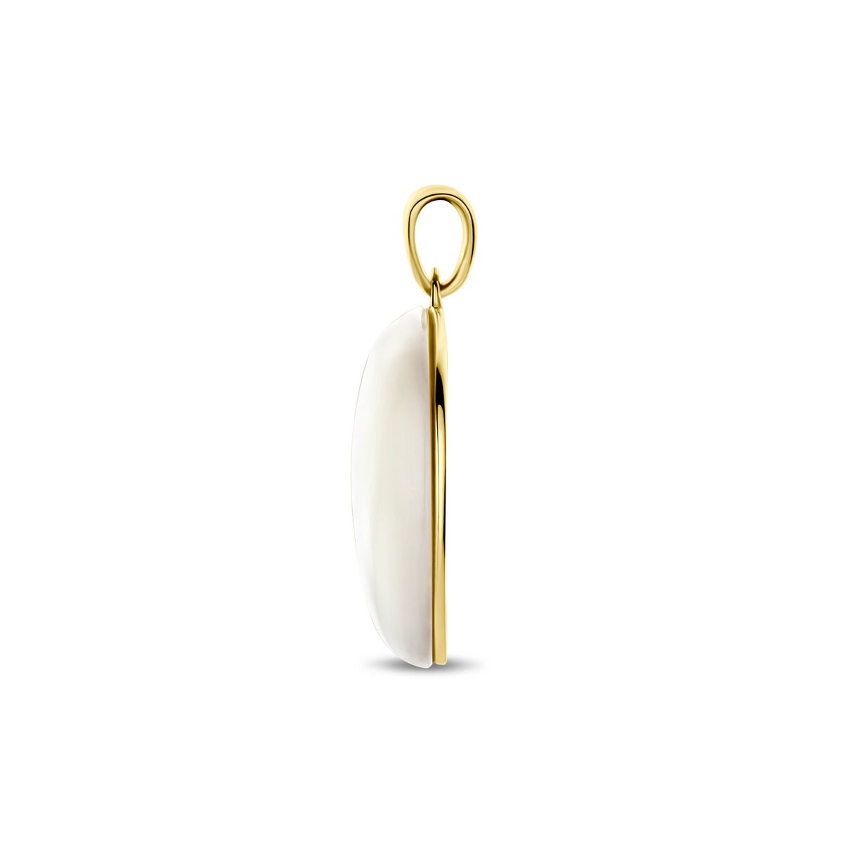 14k Geelgouden hanger met parelmoer 20 mm