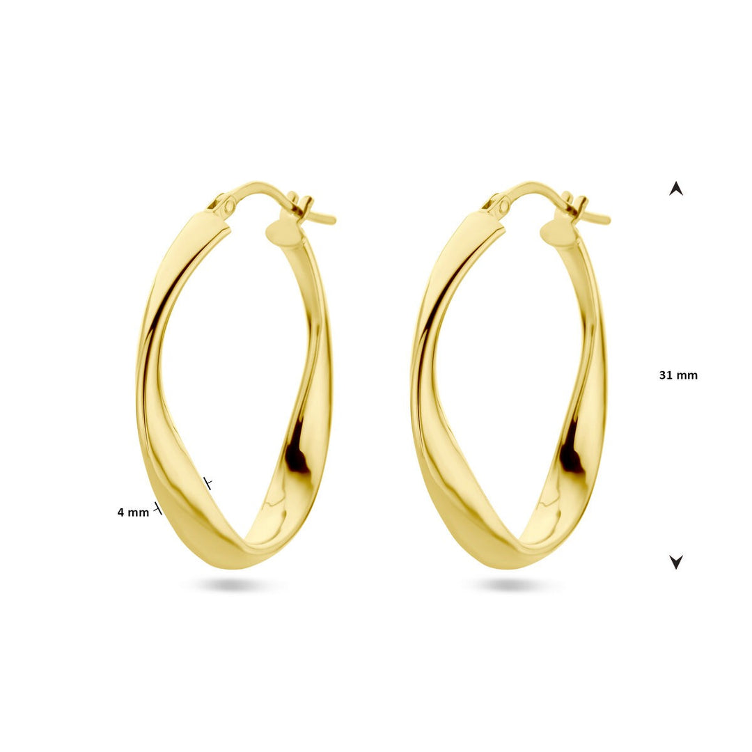 Verguld Zilveren Oorringen – 31x4 mm