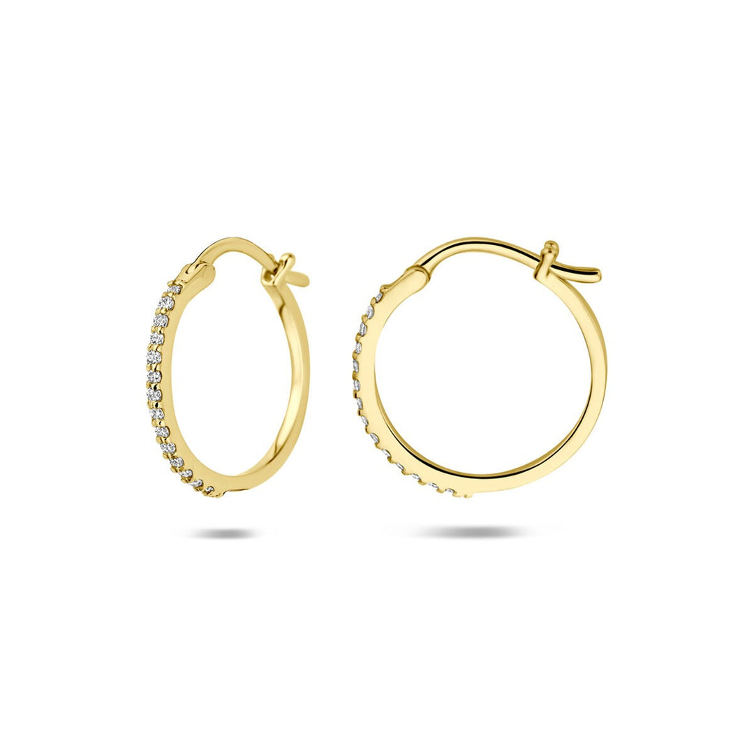 14k Geelgouden Oorringen met Lab Grown Diamant 0,15 ct