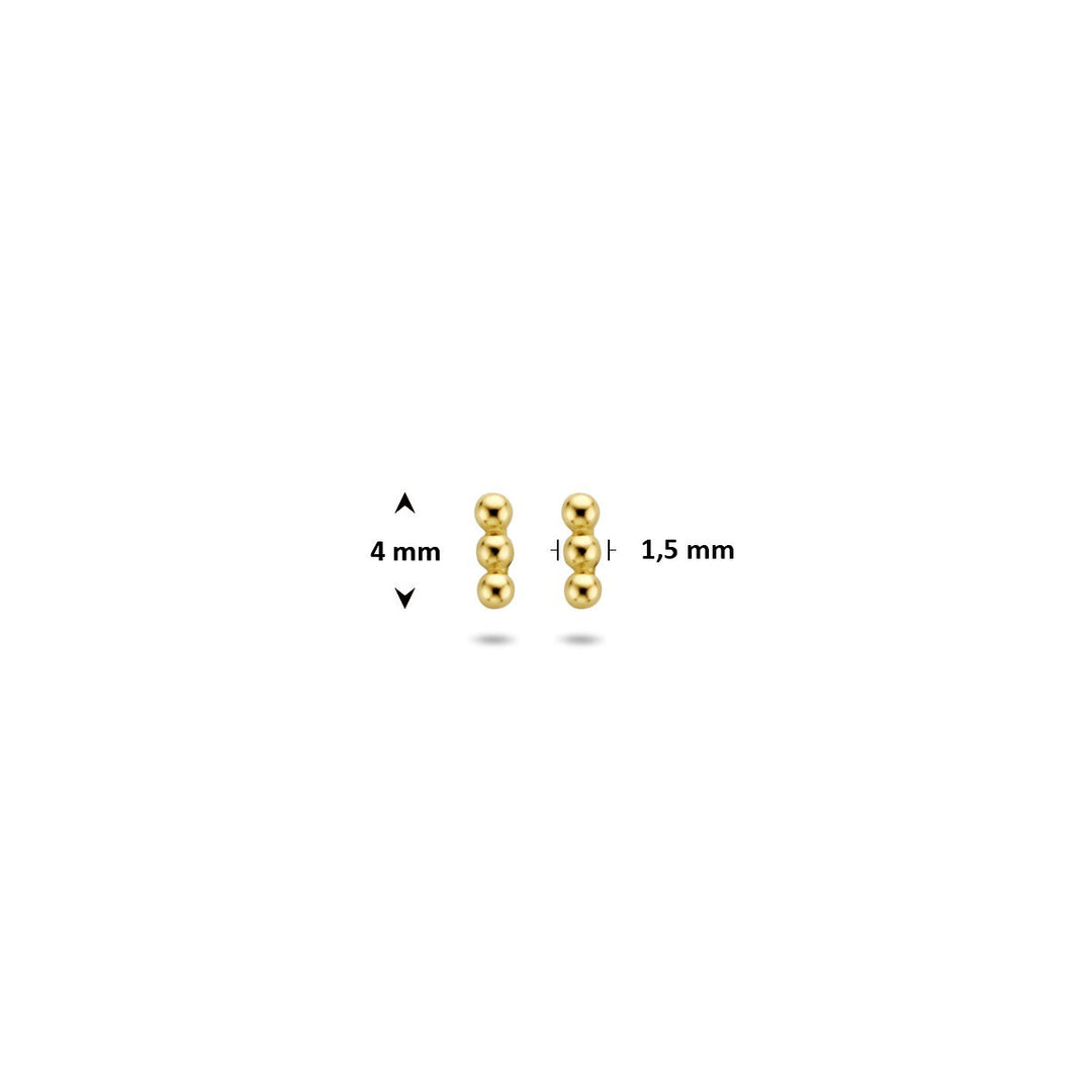 ear studs beads 14K yellow gold