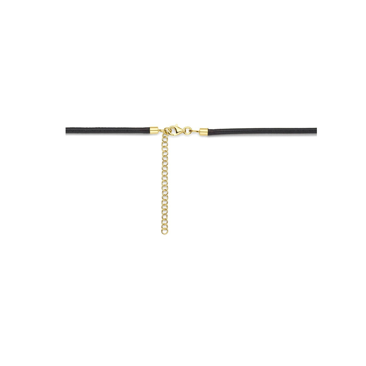 Geelgoud Verguld Zilveren Collier met Hartje