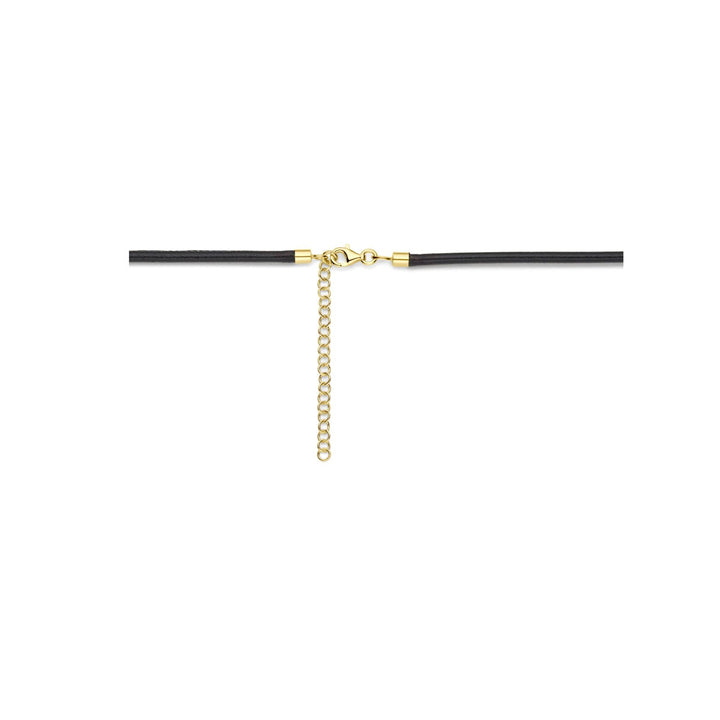 Geelgoud Verguld Zilveren Collier met Hartje