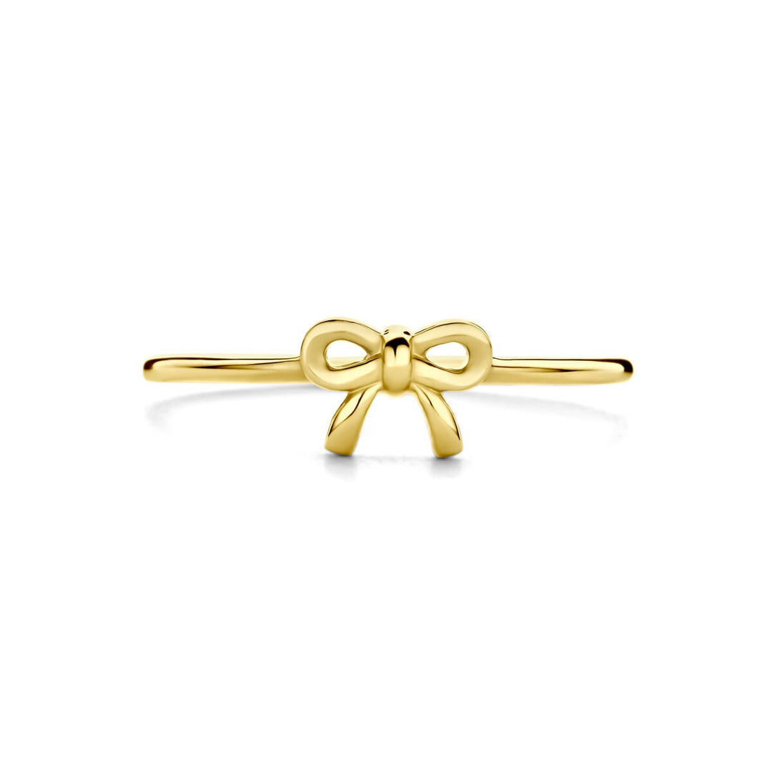 14k geelgouden ring met strik