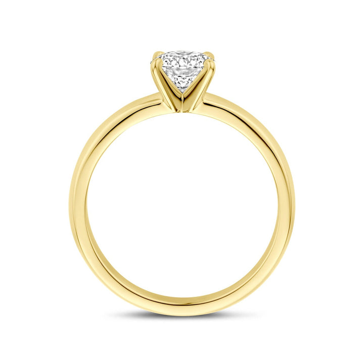 14k geelgouden ring met lab grown diamant 0.75ct