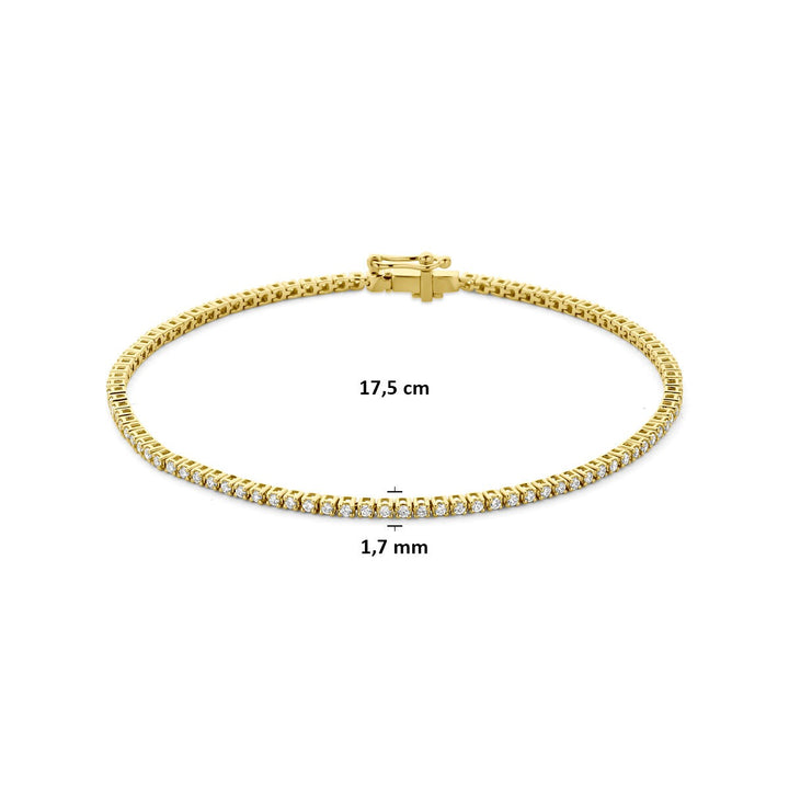 14k Gouden tennis armband met lab grown diamant