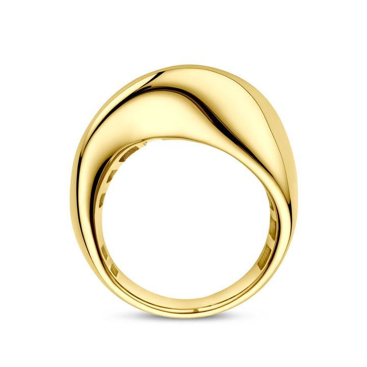 14k Geelgouden damesring – 7 mm breed