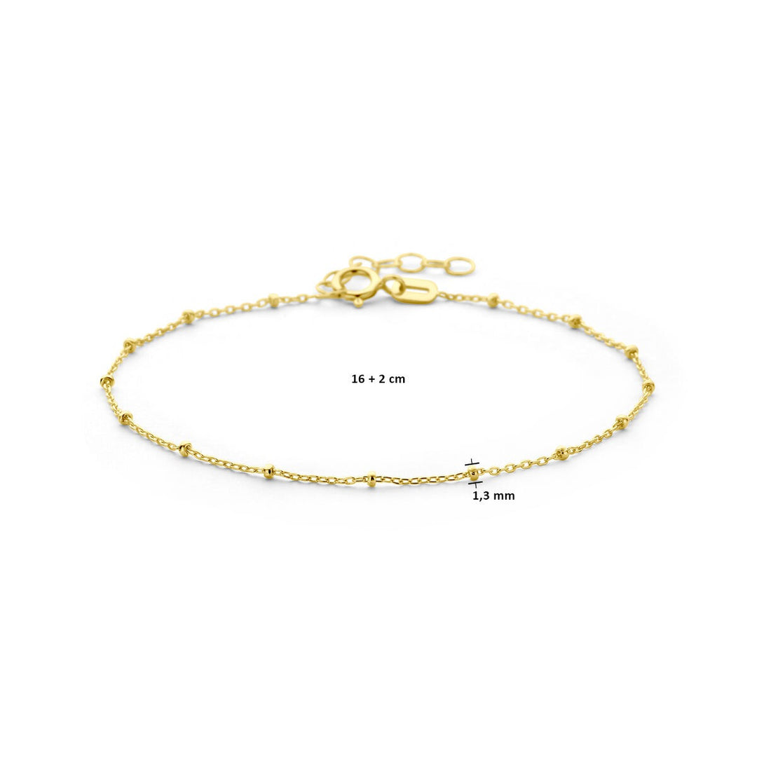 9k Geelgouden armband bolletjes