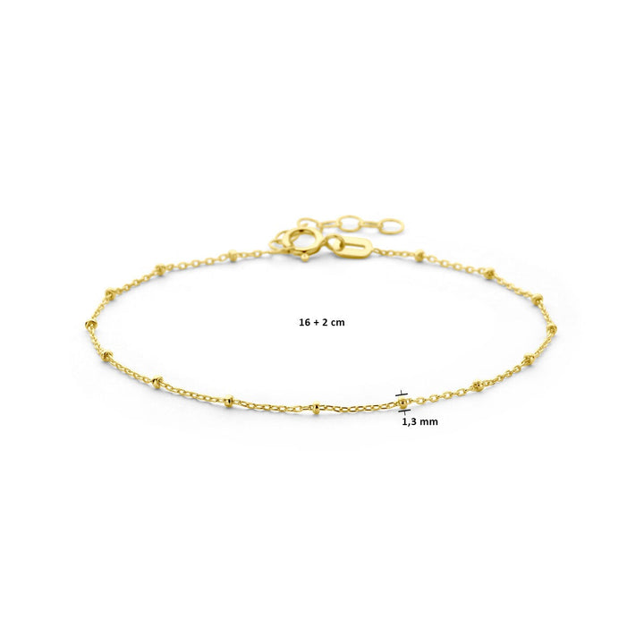 9k Geelgouden armband bolletjes