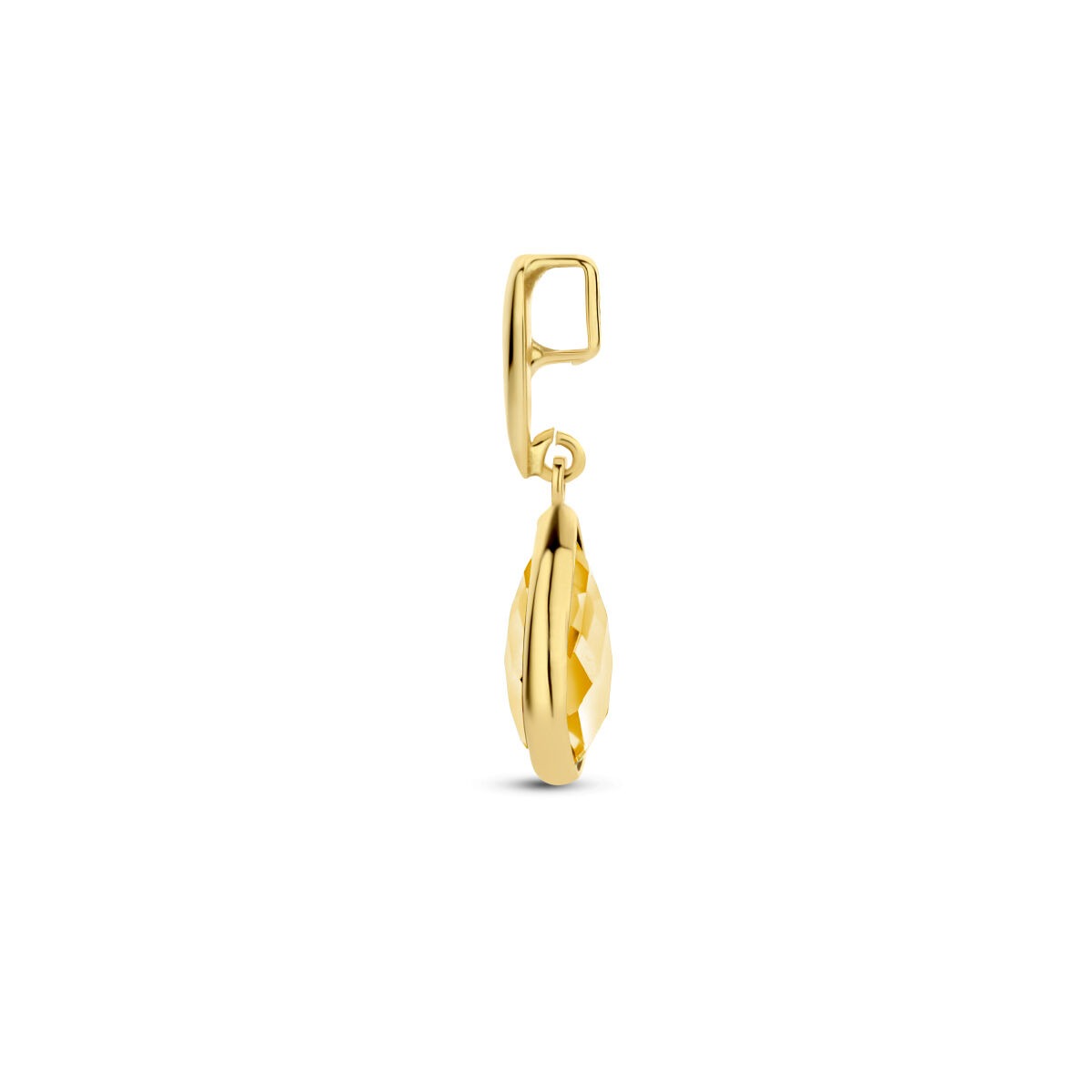 9k geelgouden hanger met citrien