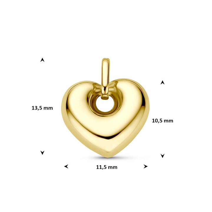 9k Geelgouden hart hanger
