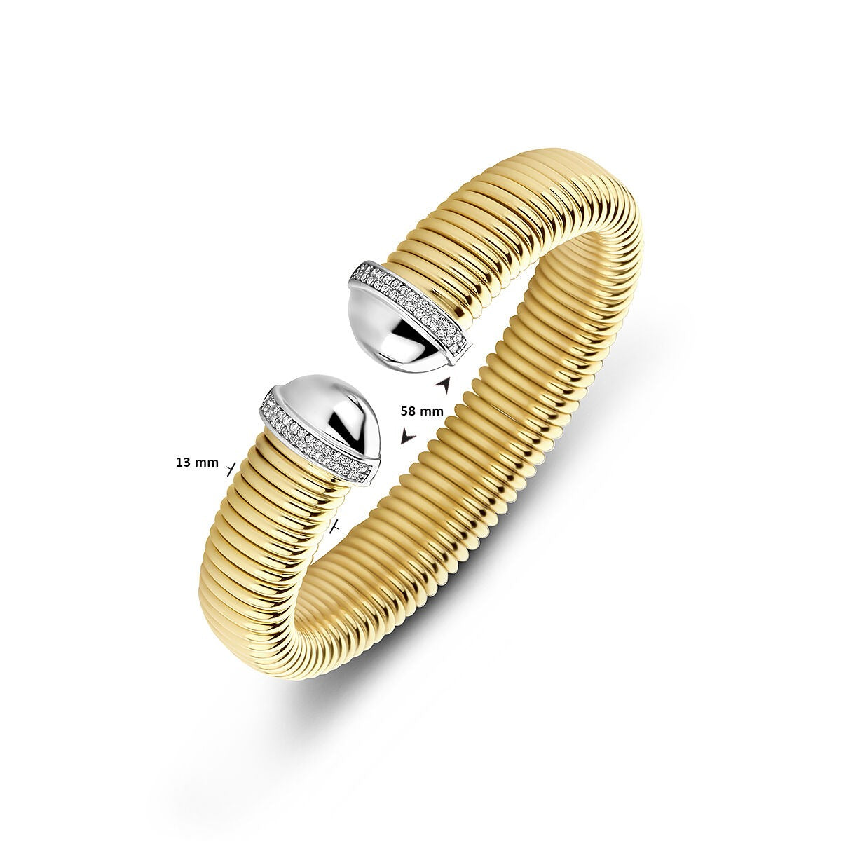 925 Zilveren Klemarmband met Zirkonia Sluiting