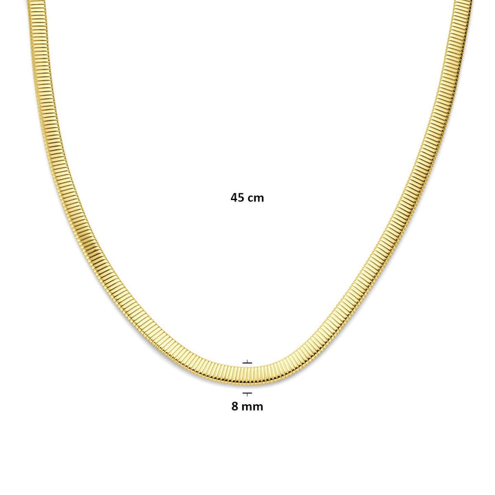 14k Geelgouden ketting met tubogas schakel