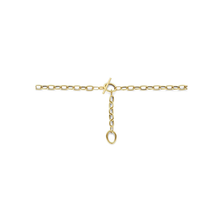 14k Geelgouden Y-collier met ankerschakel