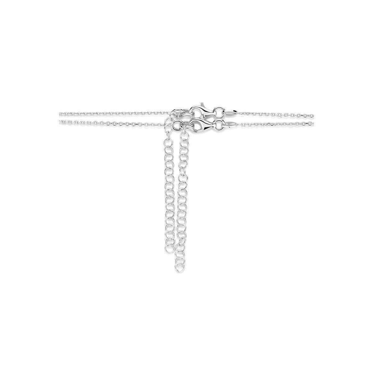 Gerhodineerd 925 zilveren Forever Connected 2x colliers met connectors