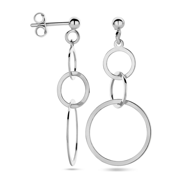 Ohrringe Kreise Silber rhodiniert