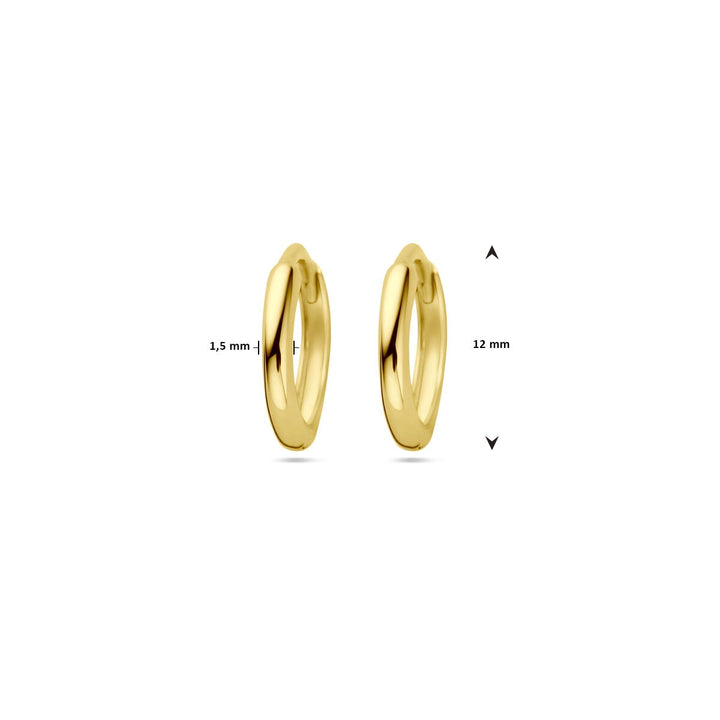 14k Geelgouden Klapoorringen voor Kinderen – 1.5mm